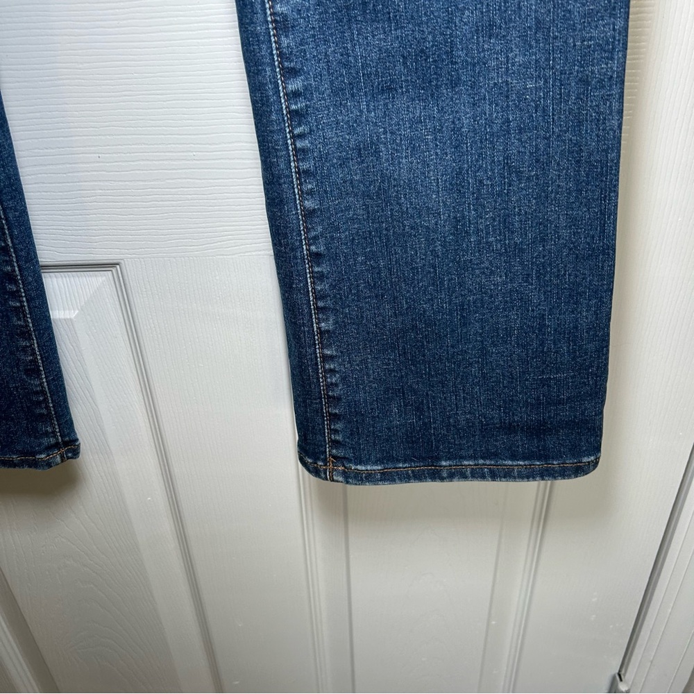J. Crew Curvy Full Length Demi Bootcut 28 tall Dark Blue Flare Jeans western - Picture 3 of 7